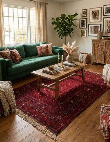 4' 5 x 6' 9 Afghan Rug
