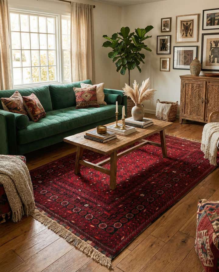 4' 5 x 6' 9 Afghan Rug