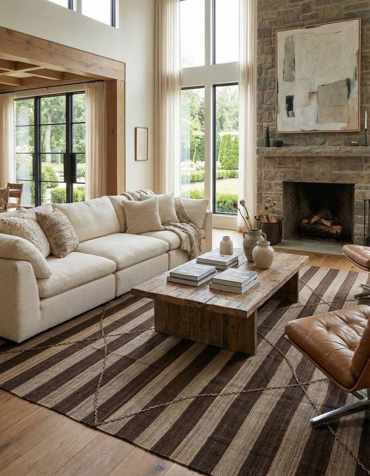 Detail image of 13' 1 x 13' 8  Hand Woven Kilim Modern Wool Square Rug