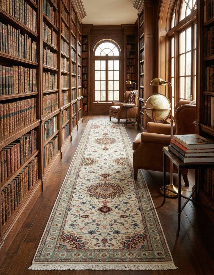 Detail image of 2' 7 x 19' 4  Hand Knotted Tabriz Persian Runner Rug