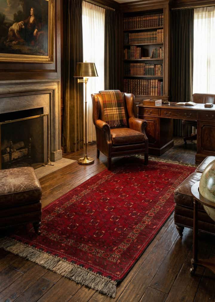 3' 2 x 6' 3 Hand Knotted Afghan Akhche Wool Rug