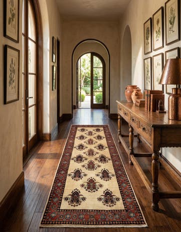 3' 1 x 9' 8 Luribaft Wool Runner Rug