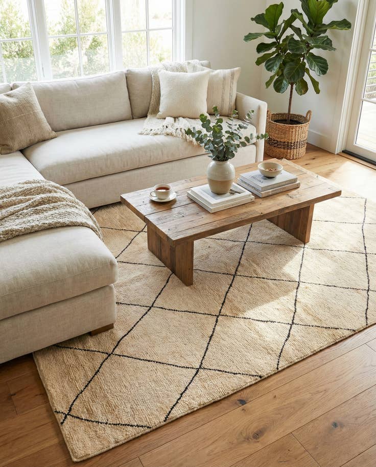 Detail image of 5' 6 x 8' Hand Knotted Darya Wool Rug
