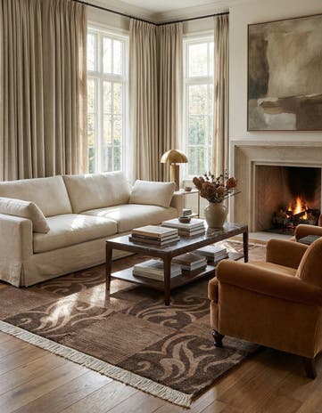 4' 11 x 6' 7 Hand Knotted Darya Wool Rug