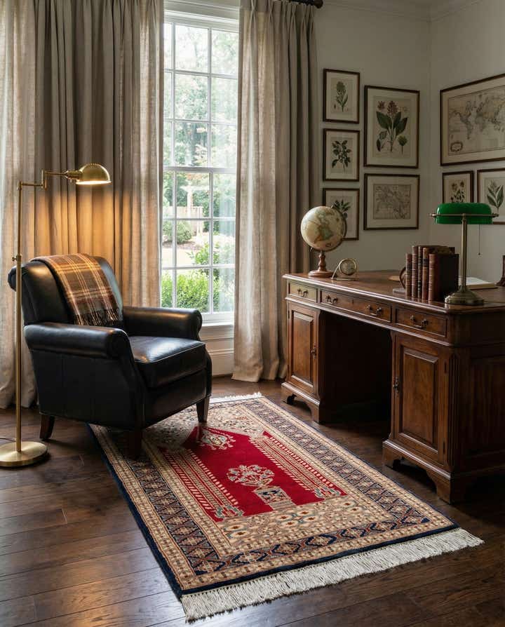 2' 6 x 4' 4 Hand Knotted Bokhara Wool Rug
