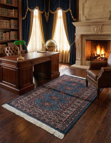 3' 2 x 4' 11 Hand Knotted Bokhara Oriental Wool Rug