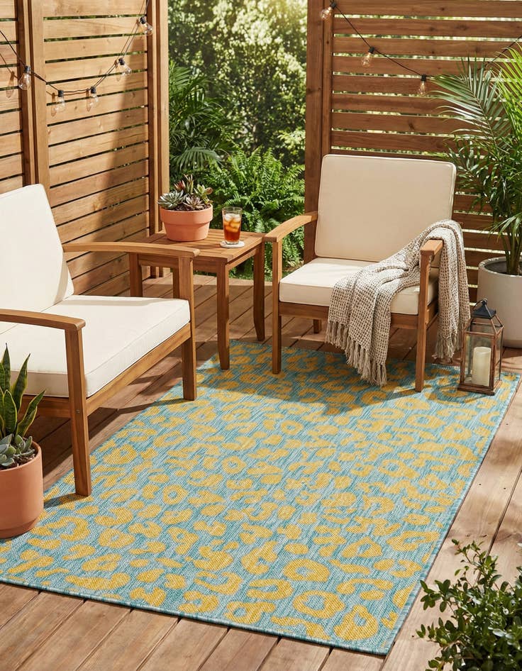 Detail image of 3' x 5' 3  Washable Safari Indoor / Outdoor Rug