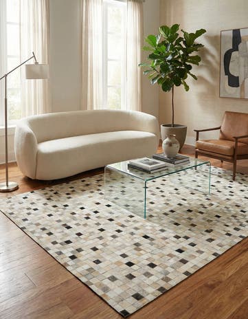 5' x 7' 11 Cowhide Stocks Rug