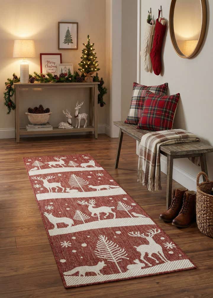 2' x 6' Easy-Clean Holiday Indoor / Outdoor Runner Rug