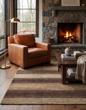4' 10 x 7' Hand Knotted Modern Ziegler Rug