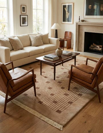 4' 10 x 6' 7 Hand Knotted Nepal Wool Rug
