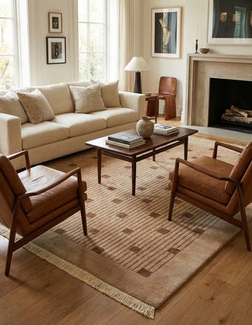 4' 10 x 6' 7 Hand Knotted Nepal Wool Rug
