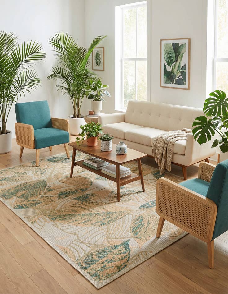 Detail image of 9' x 12'  Washable Baja Indoor / Outdoor Rug