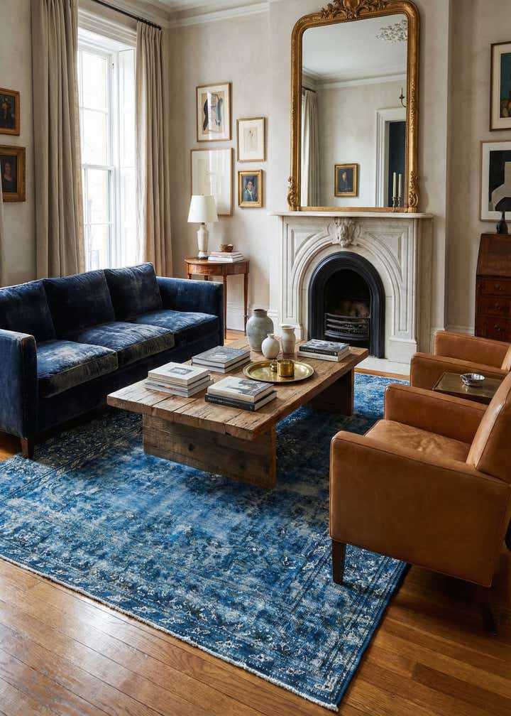 6' 9 x 9' 10 Vintage Royal Wool Rug