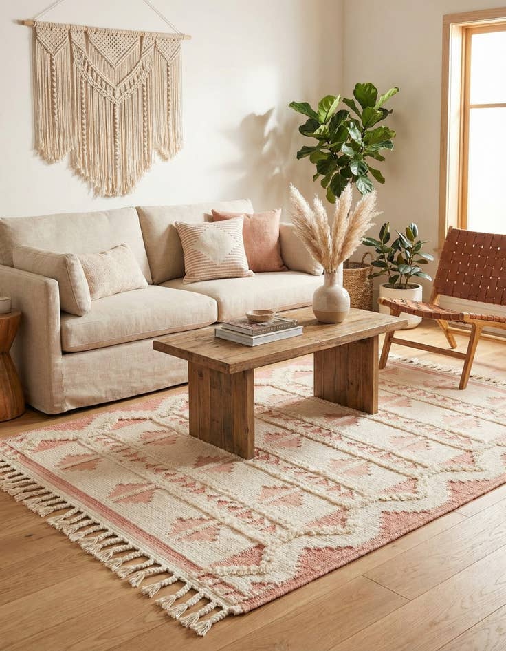 Detail image of 6' 1 x 9'  Hand Woven Arizona Wool Rug