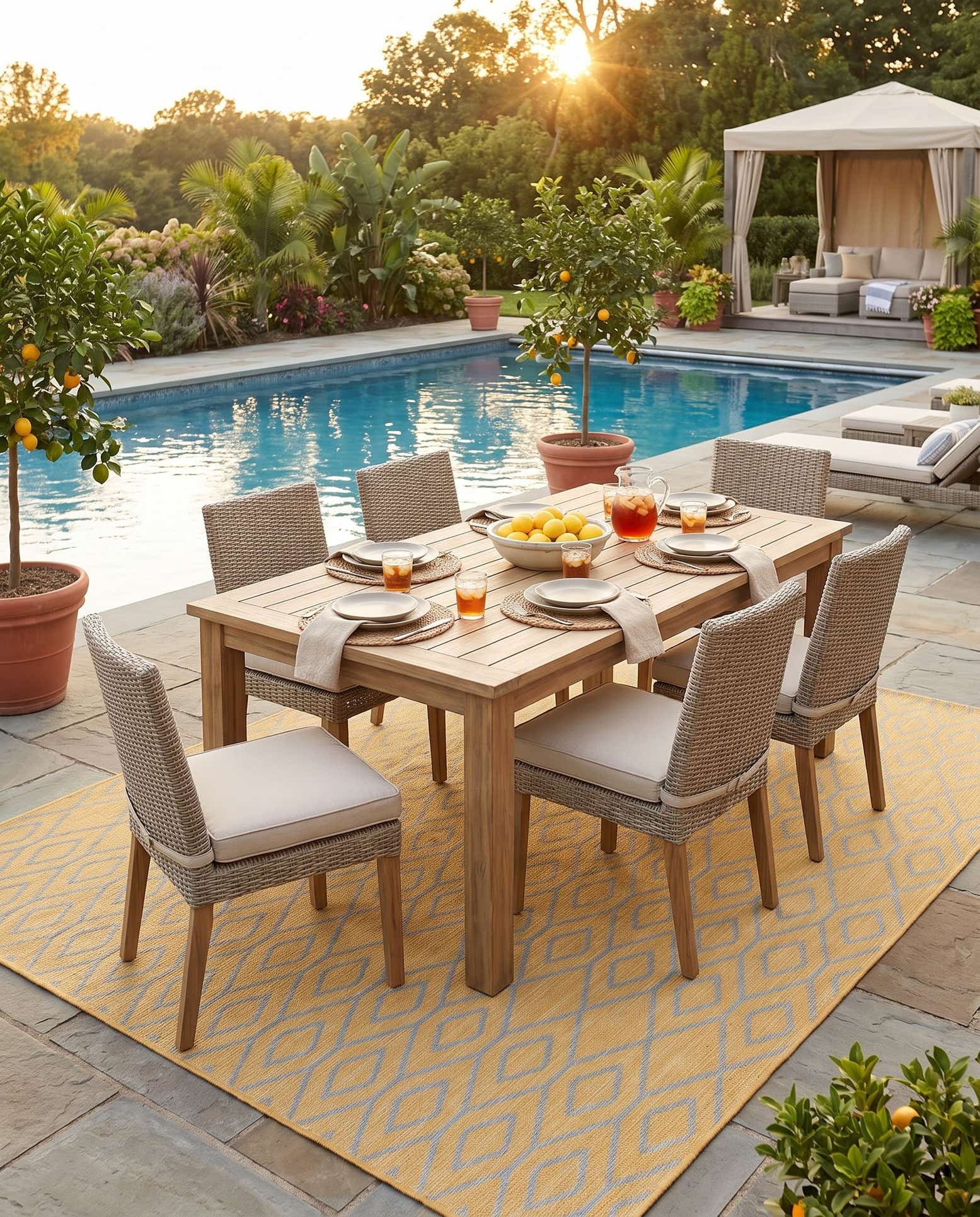 9' x 12' Easy-Clean Jill Zarin Turks and Caicos Indoor / Outdoor Rug
