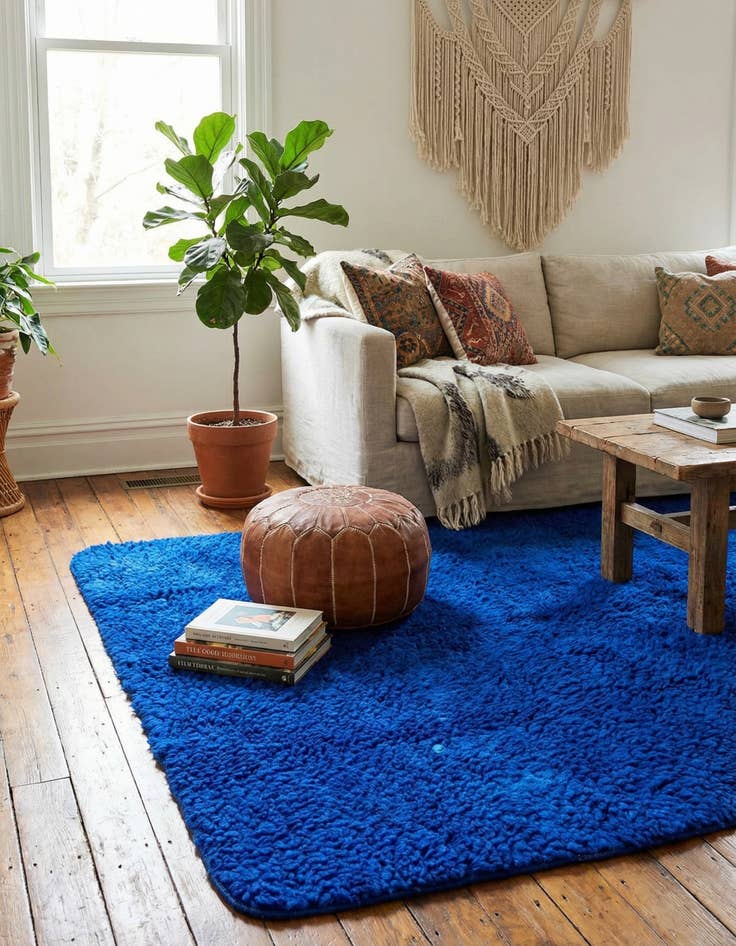 Detail image of  2' 10 x 5' 10  Hand Knotted Moroccan Wool Runner Rug