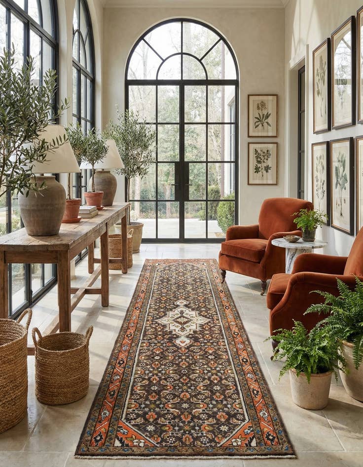 Detail image of 3' 2 x 10' 2 Hamedan Runner Rug