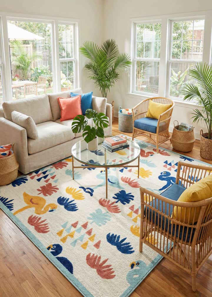 9' x 12' Easy-Clean Belize Indoor / Outdoor Rug