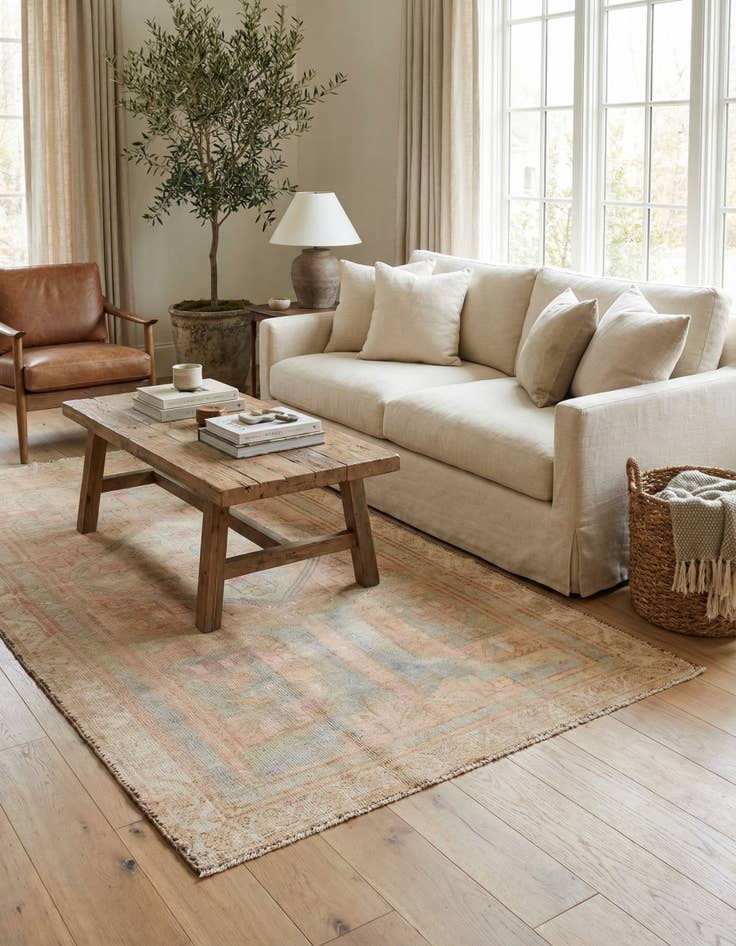 Detail image of 3' 5 x 6' 9  Hand Knotted Ultra Vintage Persian Wool Runner Rug