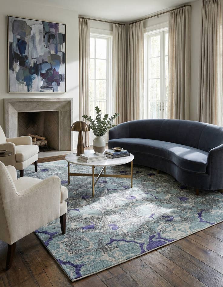 Detail image of 5' 8 x 7' 7 Hand Knotted Anar Rug