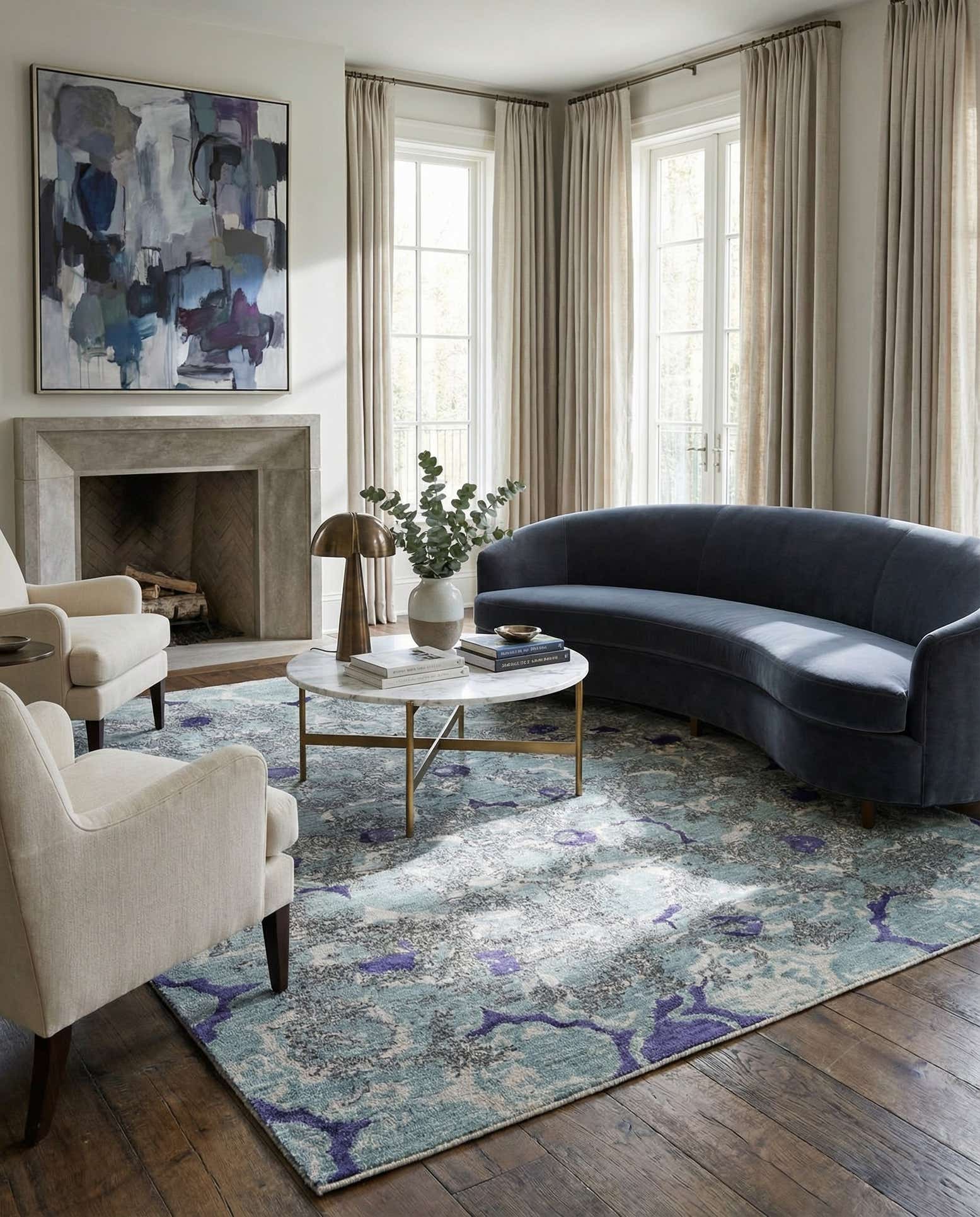 5' 8 x 7' 7 Hand Knotted Anar Rug
