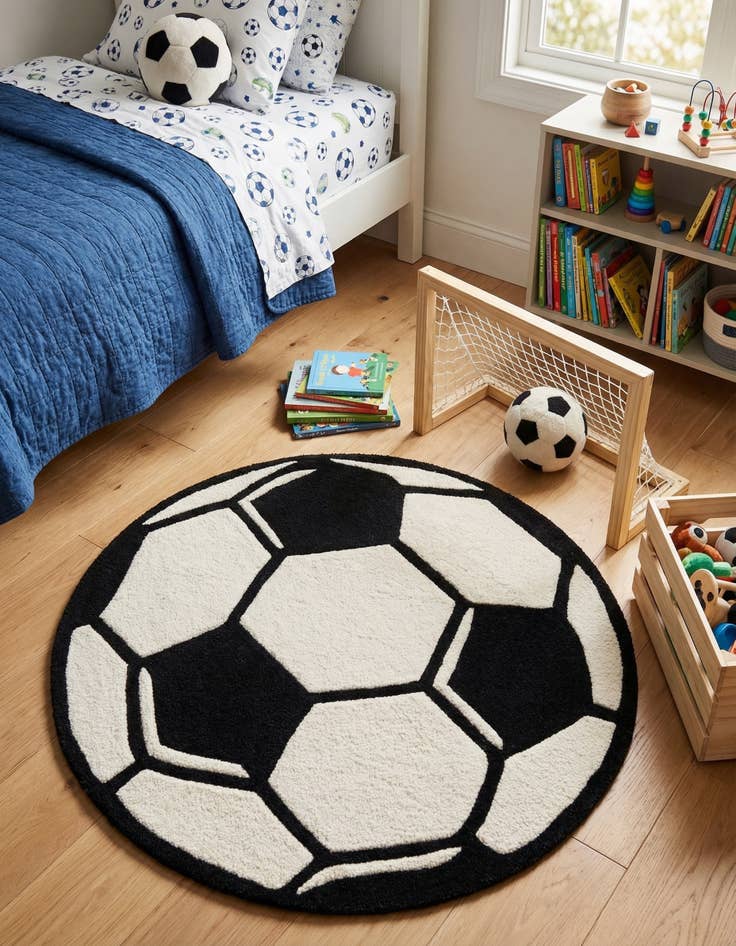 Detail image of  2' x 2' Playtime Kids Wool Freeform Rug