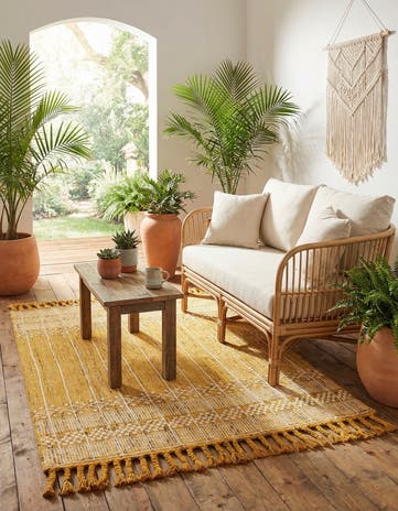 5' 1 x 8' Easy-Clean Eco Bohemian Indoor / Outdoor Rug