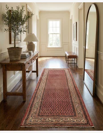 3' 6 x 10' 2 Hand Knotted Botemir Persian Wool Runner Rug