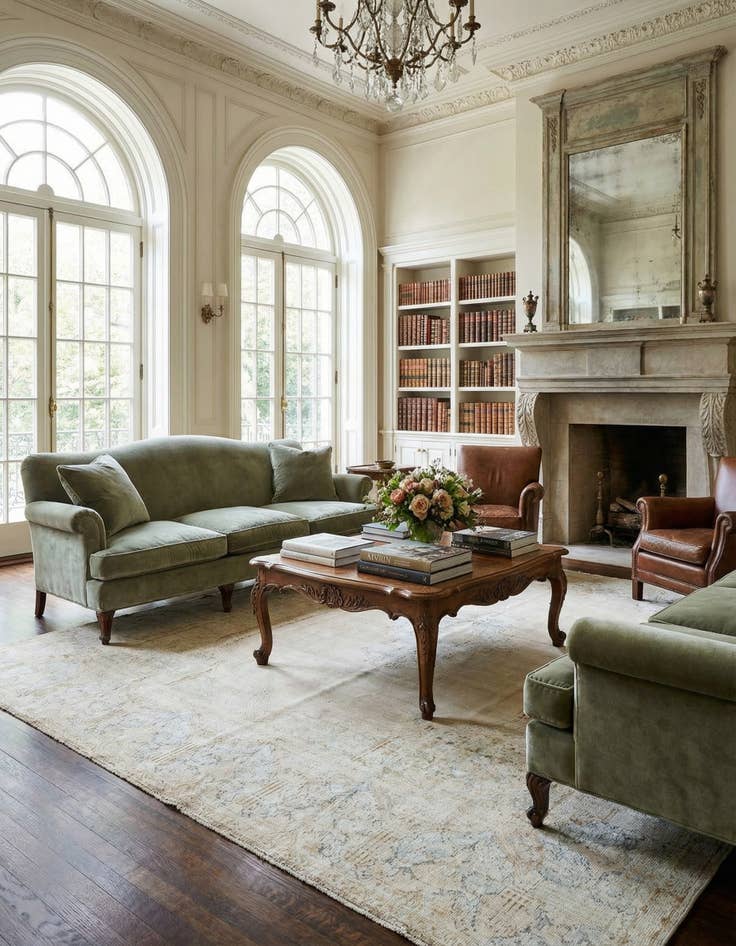 Detail image of 9' 5 x 11' 10 Vintage Royal Wool Rug