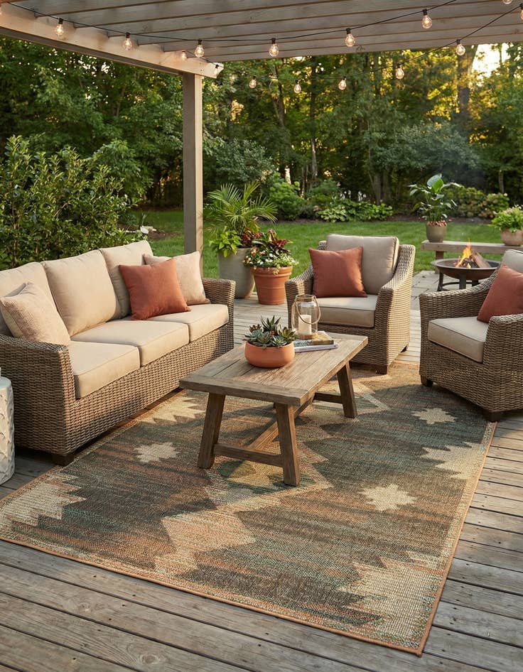 Detail image of 6' x 9' Easy-Clean Baja Indoor / Outdoor Rug
