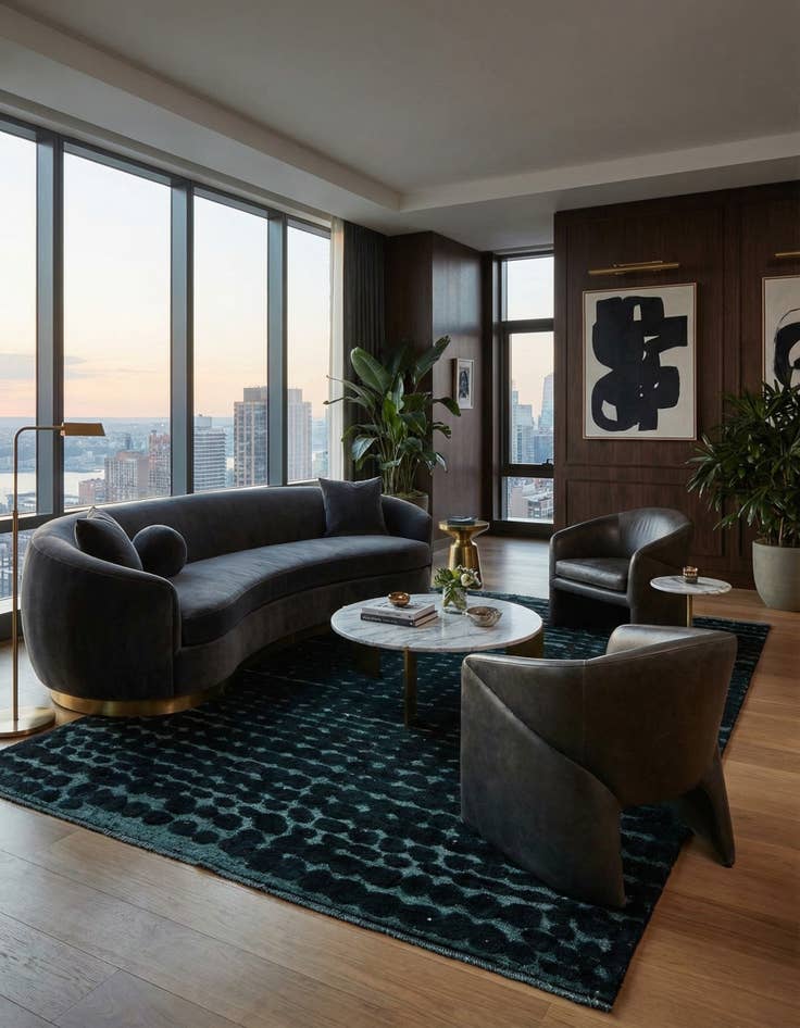 Detail image of 6' 6 x 10' 2  Hand Knotted Darya Wool Rug