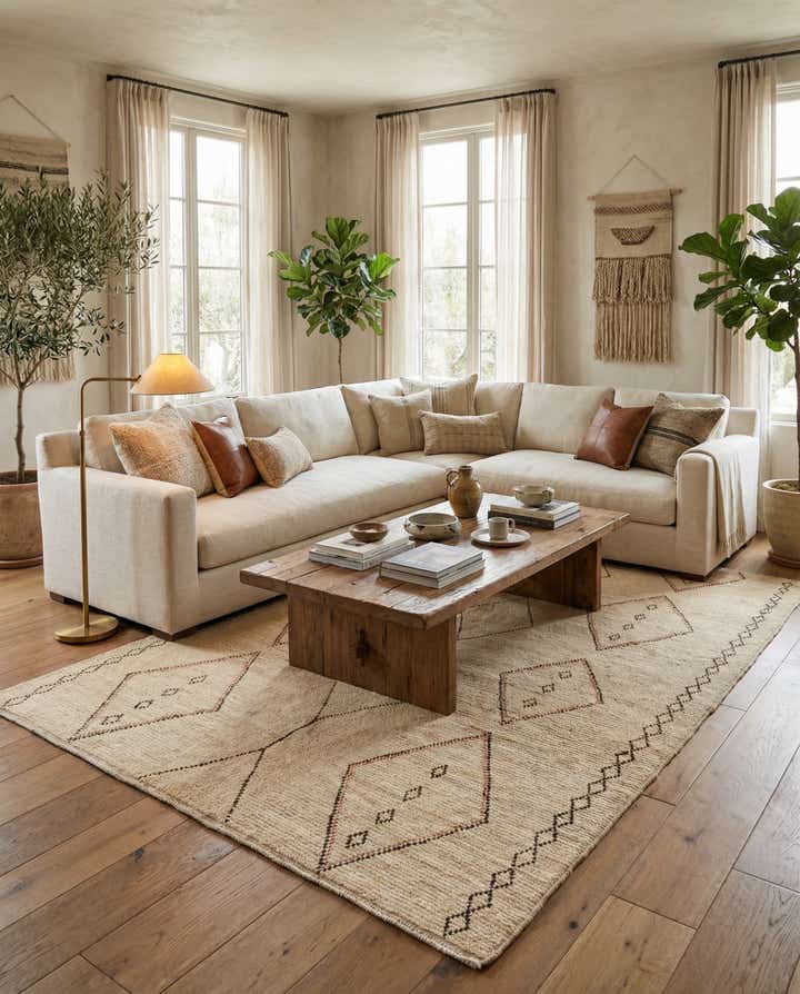 7' 10 x 10' 5 Hand Knotted Moroccan Wool Rug