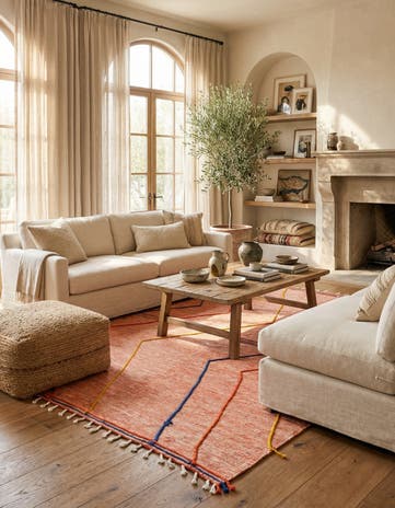 6' 5 x 9' 8 Hand Knotted Moroccan Wool Rug