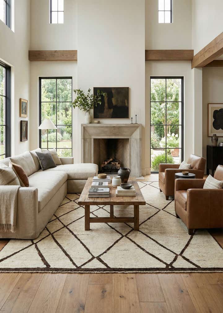 6' 9 x 9' 9 Hand Knotted Darya Wool Rug