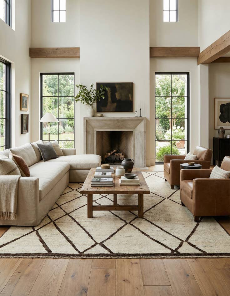 Detail image of 6' 9 x 9' 9 Hand Knotted Darya Wool Rug