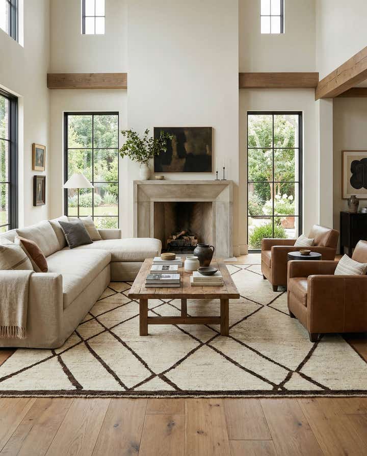 6' 9 x 9' 9 Hand Knotted Darya Wool Rug