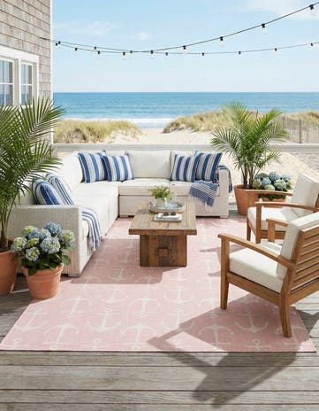 10' x 14' Easy-Clean Coastal Indoor / Outdoor Rug