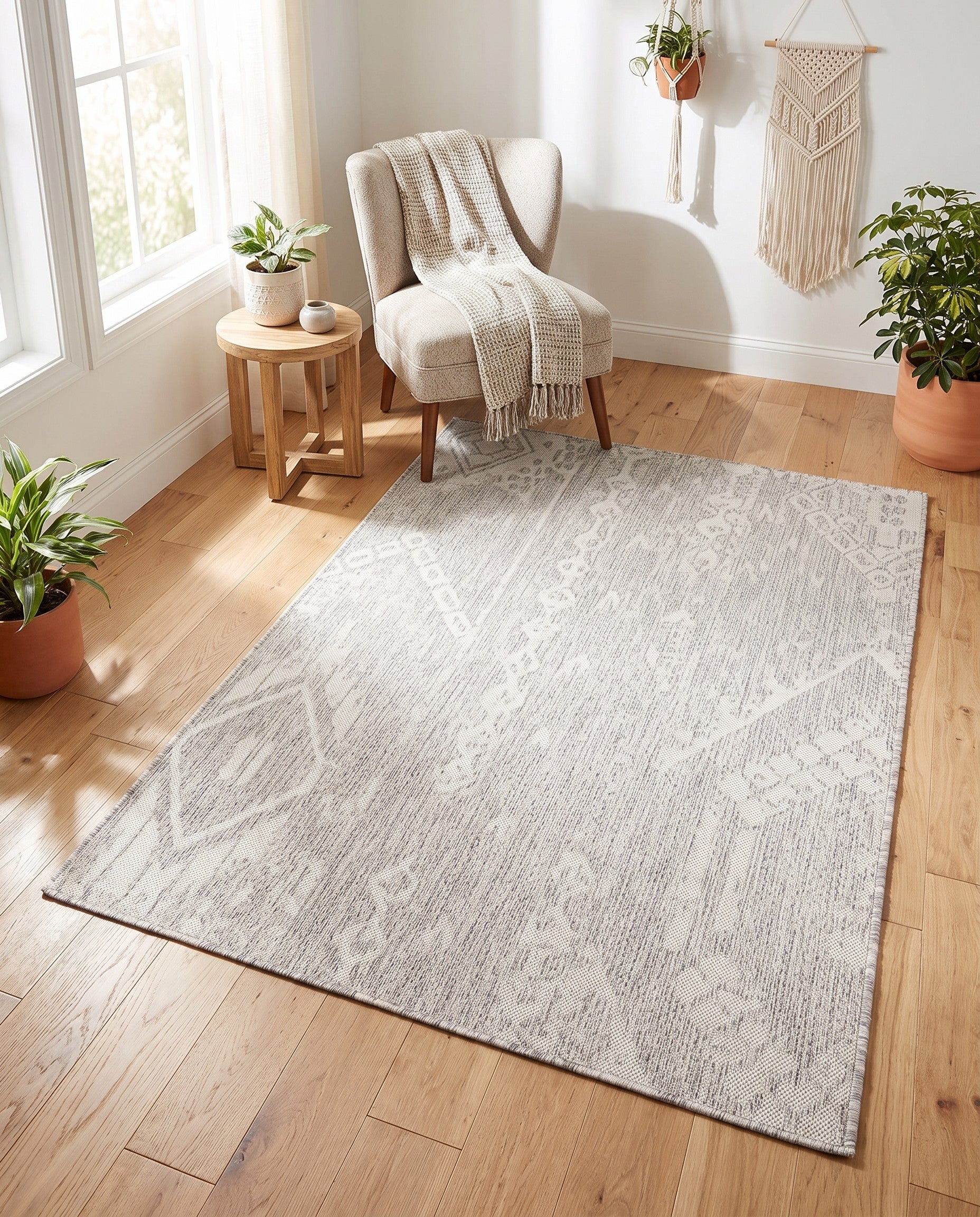 4' x 6' Easy-Clean Bohemian Indoor / Outdoor Rug