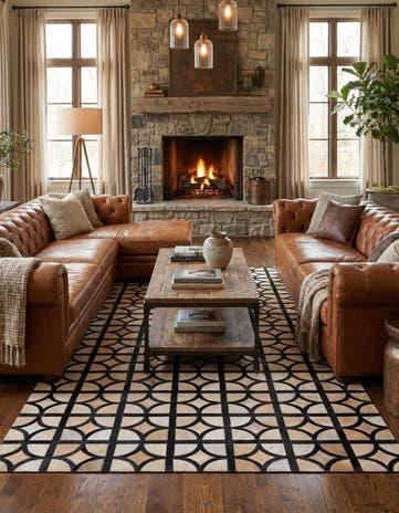 5' x 7' 10 Cowhide Rug