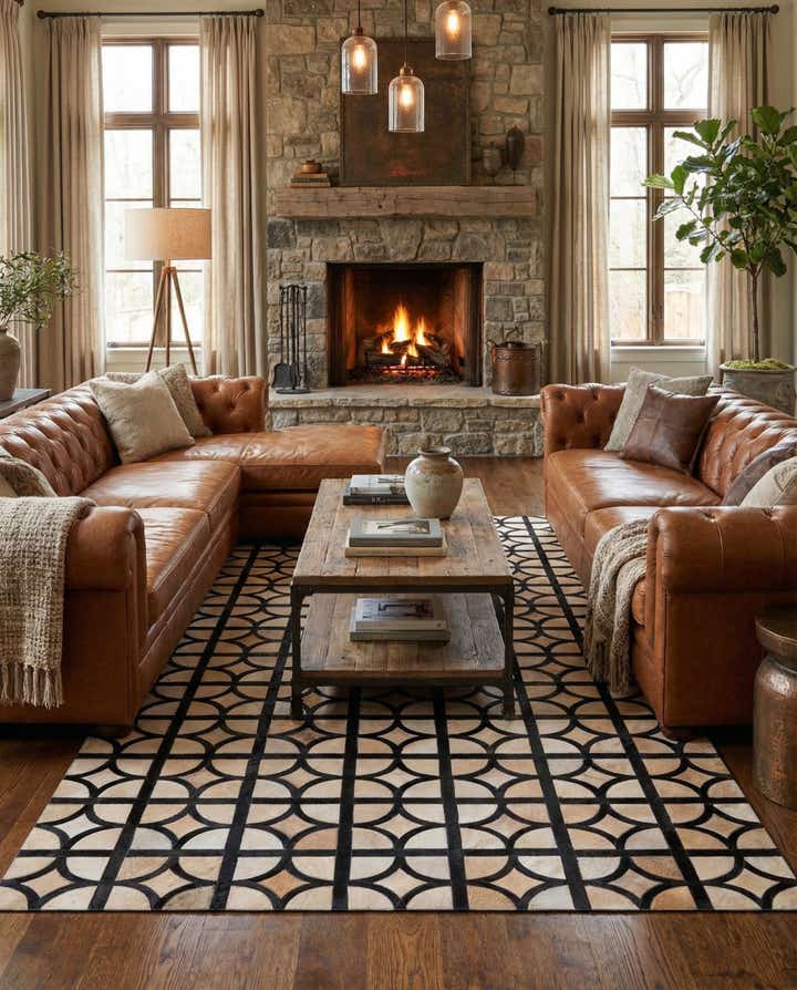 5' x 7' 10 Cowhide Rug