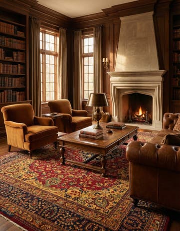 8' 4 x 11' 5 Hand Knotted Sarough Persian Wool Rug