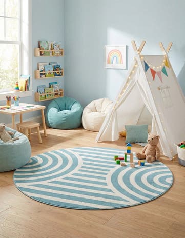 4' x 4' Whimsy Kids Round Rug