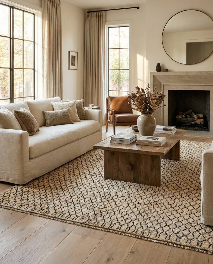 Detail image of 5' 5 x 7' 9 Hand Knotted Darya Wool Rug