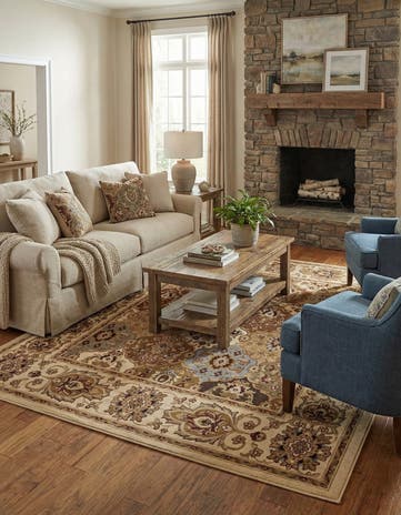 Cream Aditi Square Rug