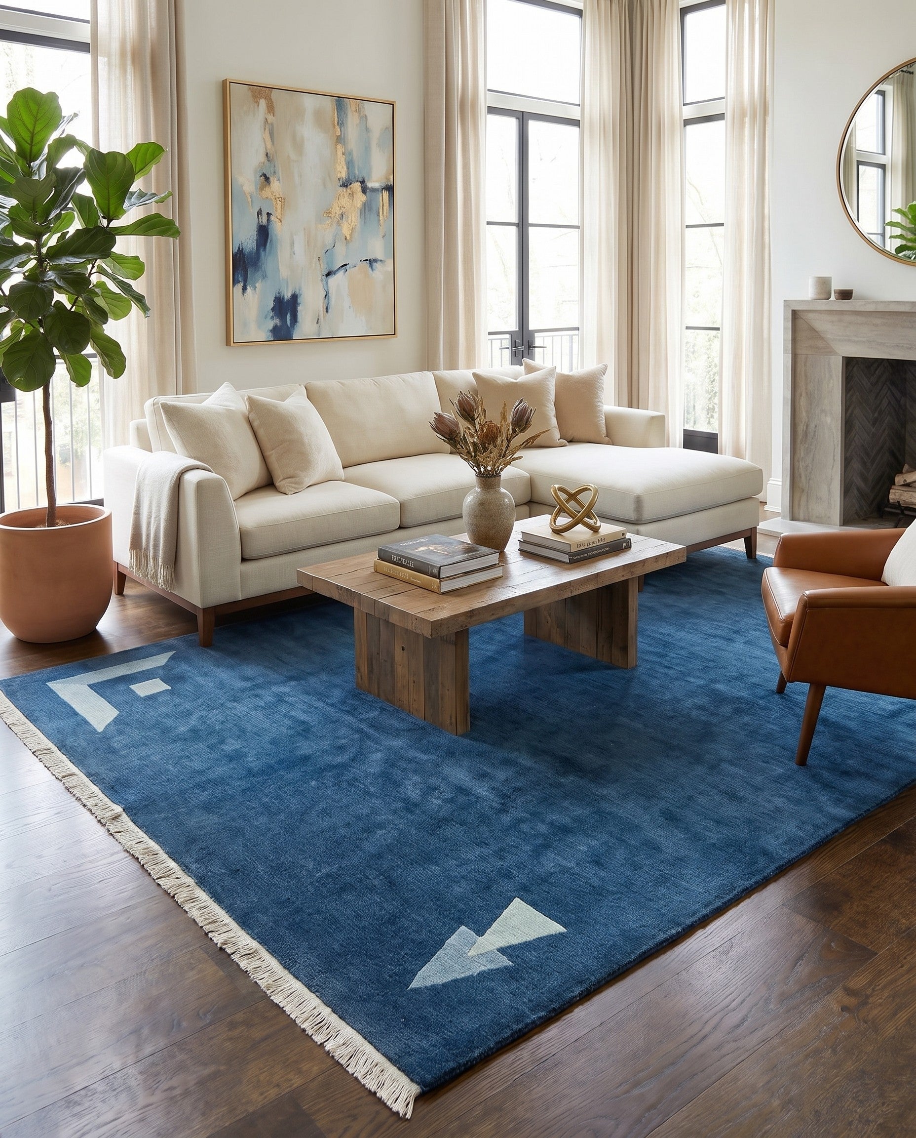 6' 7 x 10' Hand Knotted Nepal Wool Rug