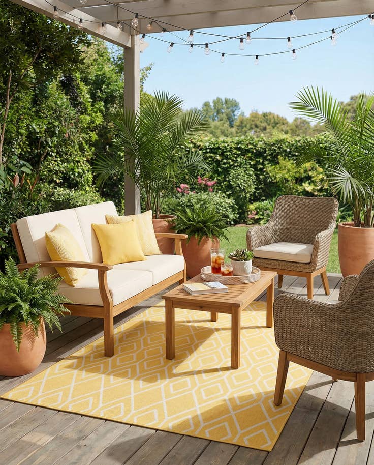 Detail image of 6' x 9' Easy-Clean Jill Zarin Turks and Caicos Indoor / Outdoor Rug