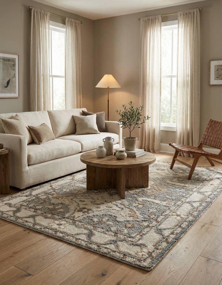 Detail image of 5' 2 x 7' 8  Hand Knotted Moroccan Wool Rug