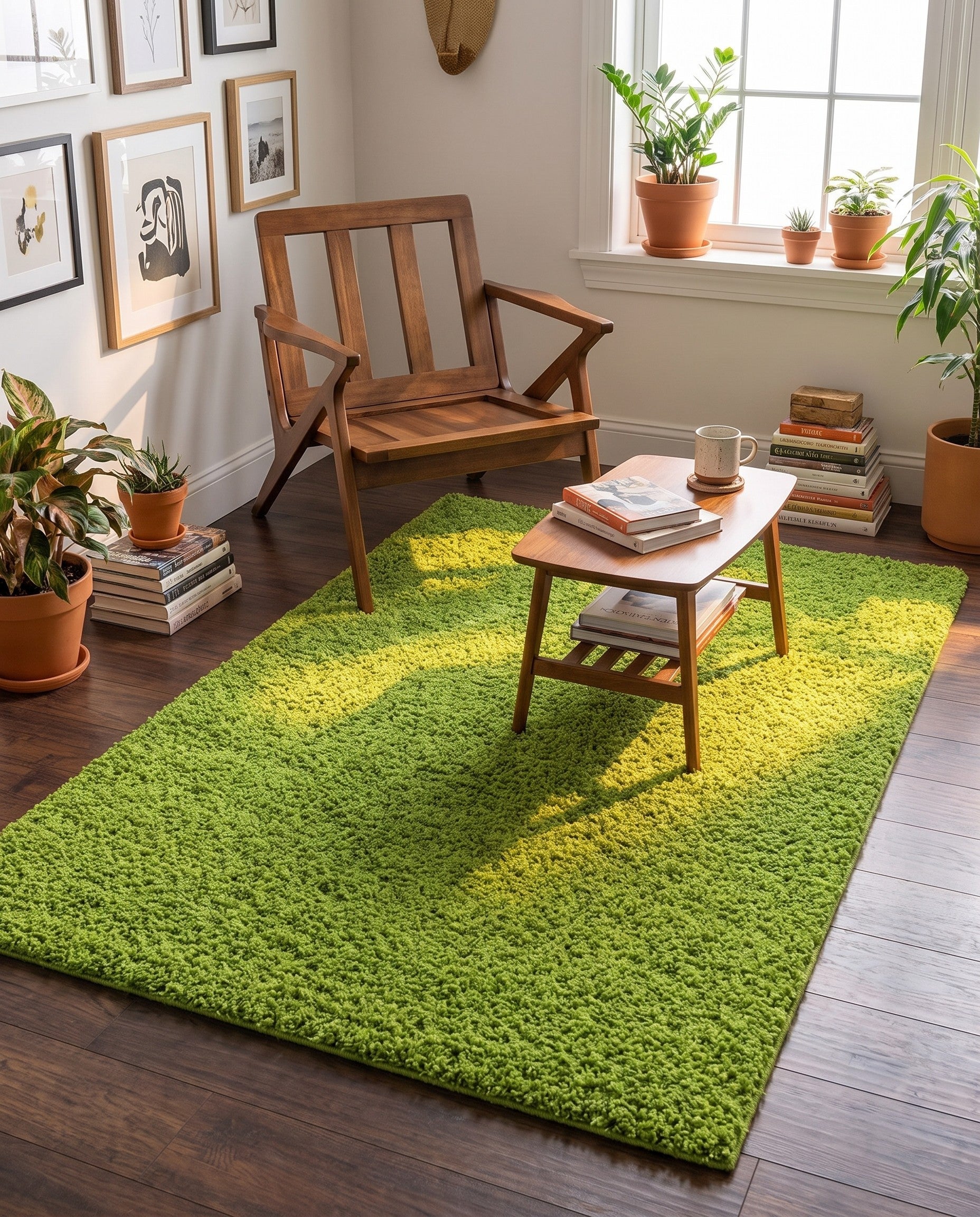 4' x 6' Solid Shag Rug