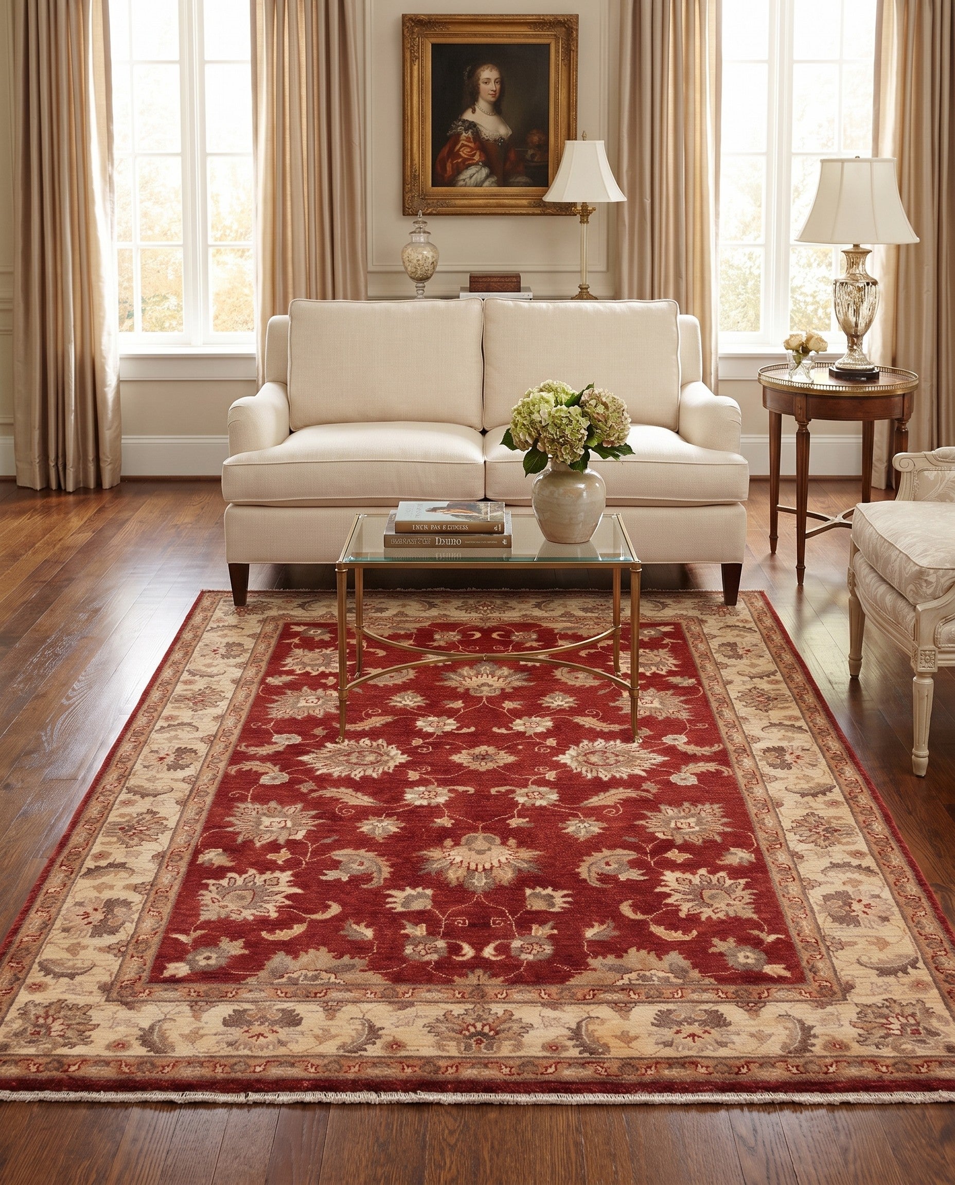 5' 1 x 7' 1 Hand Knotted Ziegler Rug
